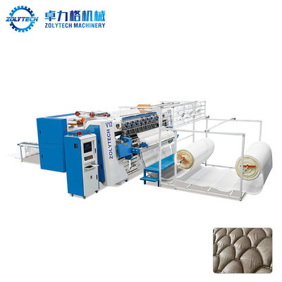Máy chần bông đa kim ZOLYTECH WV12 Đường khâu dây chuyền vi tính tốc độ cao 1200 vòng / phút cho mền và chăn bông